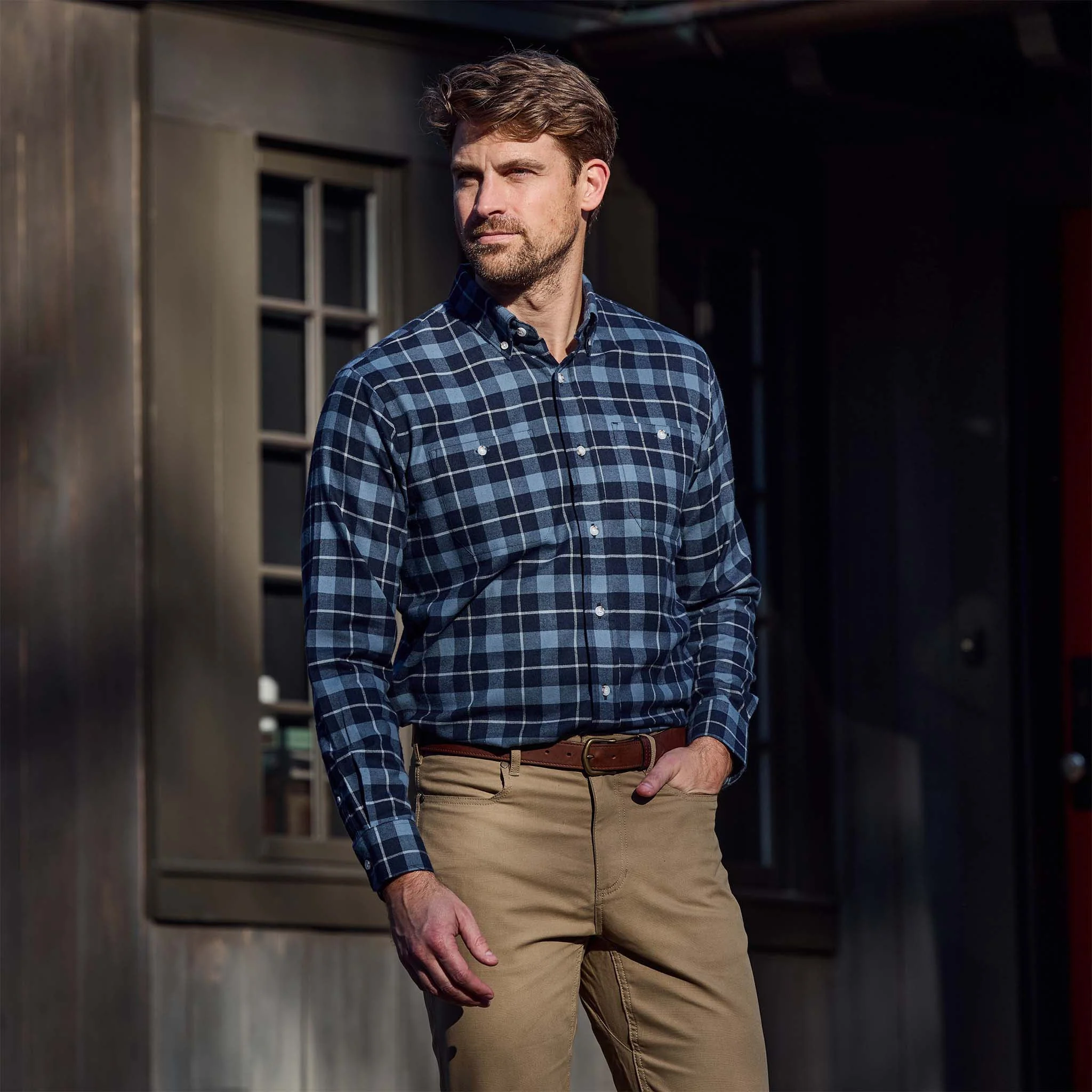 Dixon Brushed Cotton Twill Shirt - Image 3