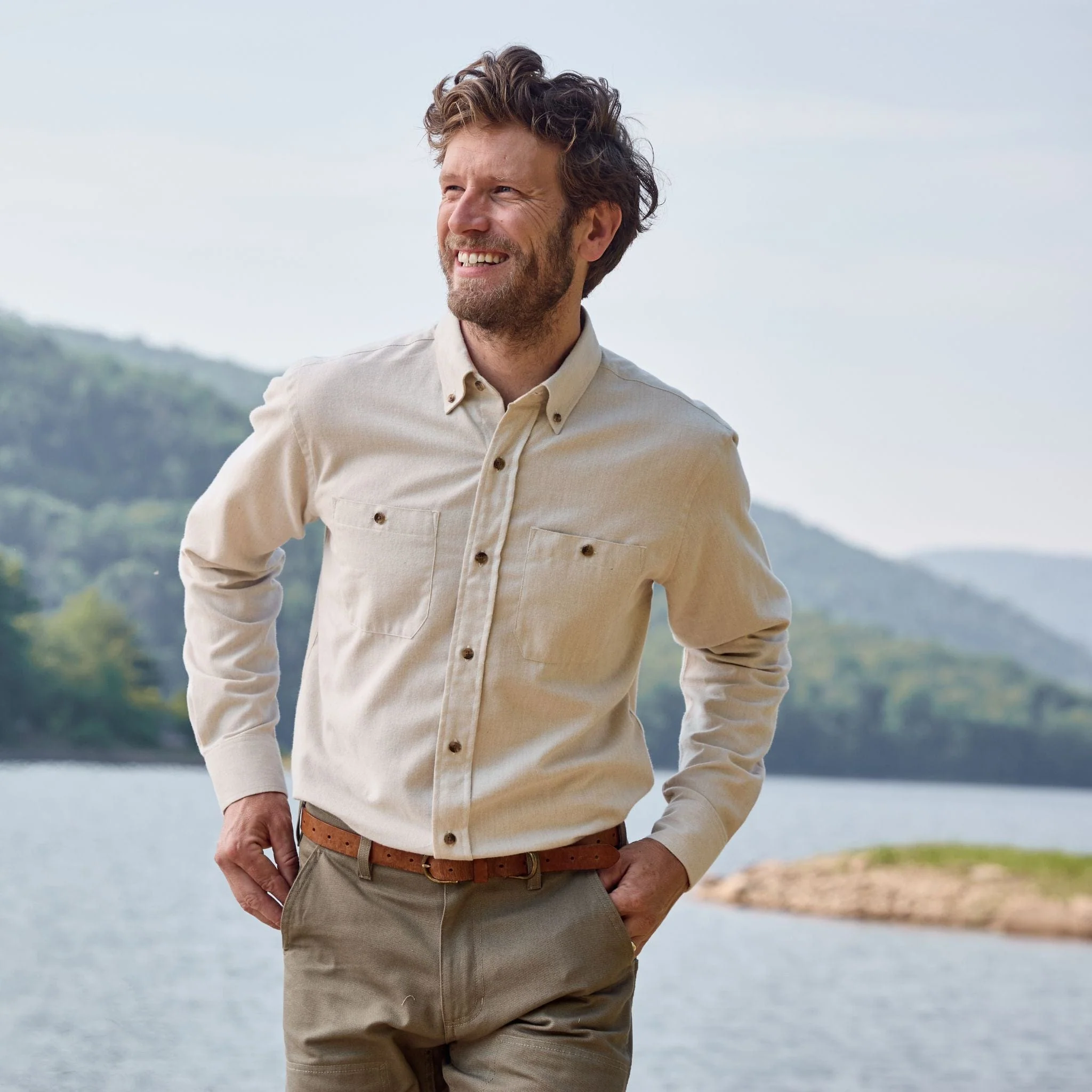 Dixon Brushed Cotton Twill Shirt - Image 38
