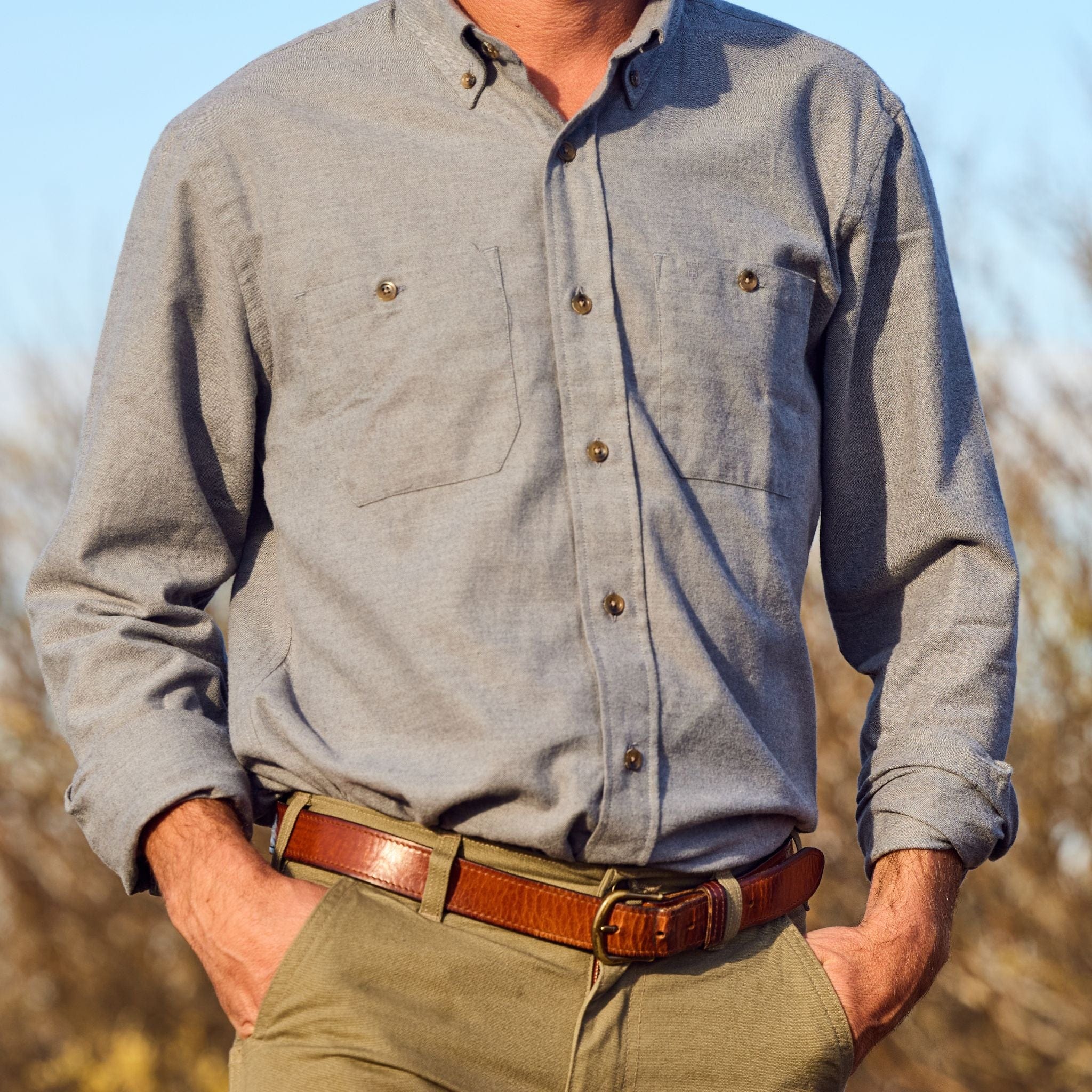 Dixon Brushed Cotton Twill Shirt - Image 62