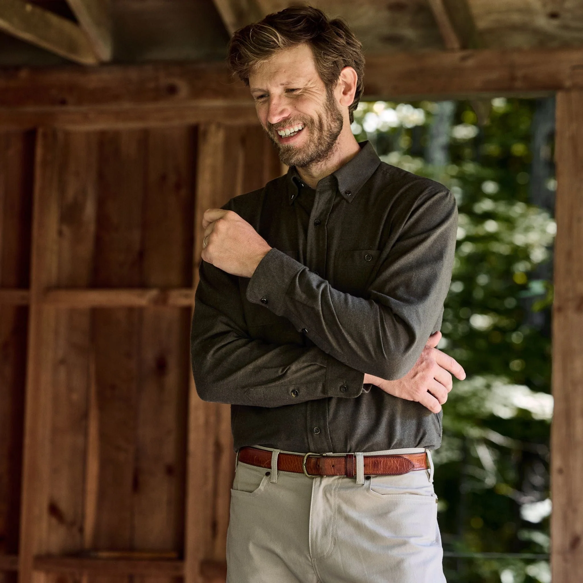 Dixon Brushed Cotton Twill Shirt - Image 74