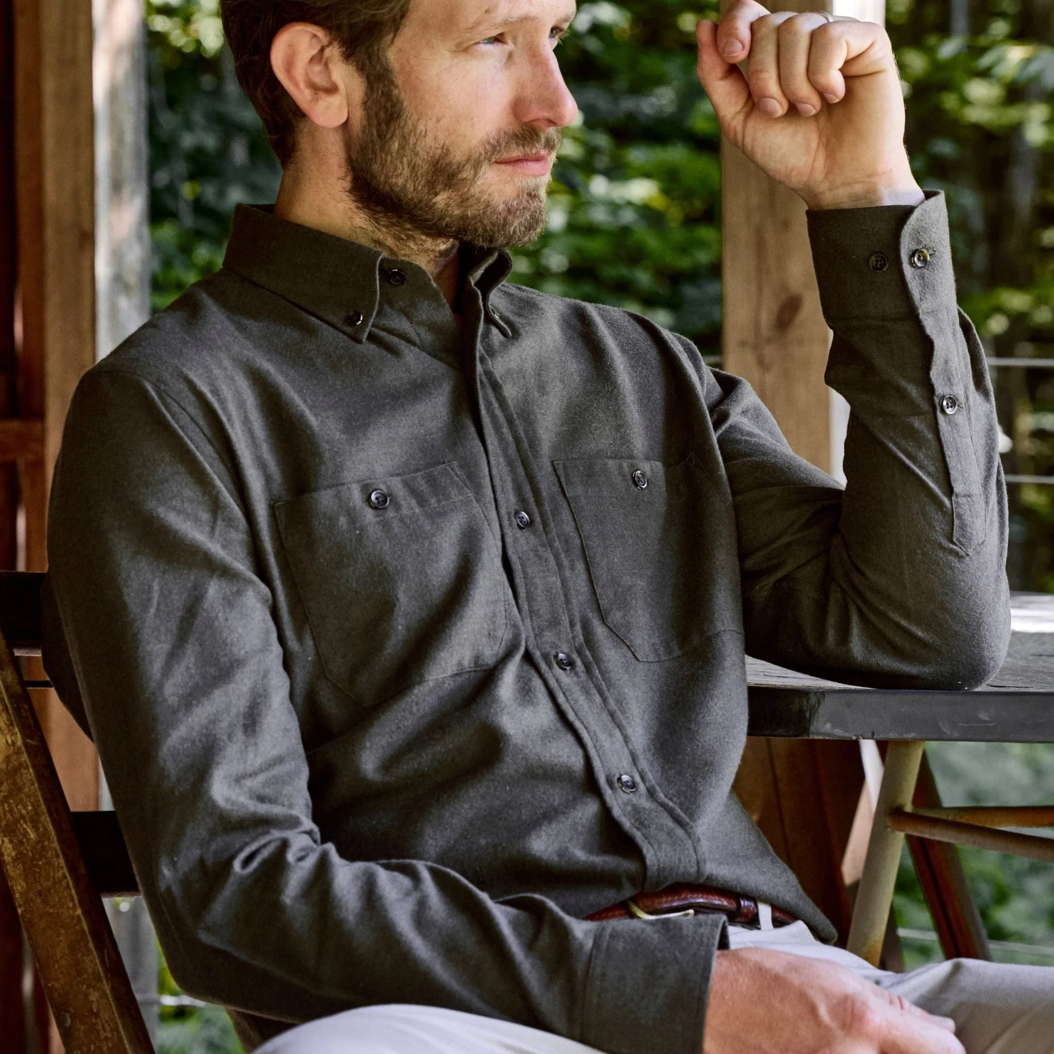 Dixon Brushed Cotton Twill Shirt - Image 75